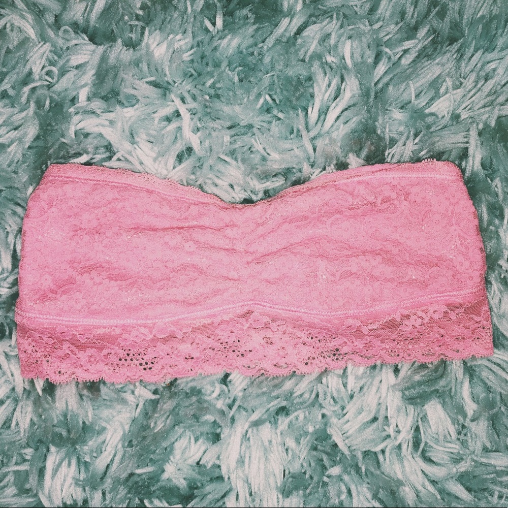 Lace Floral Pink Bandeau
